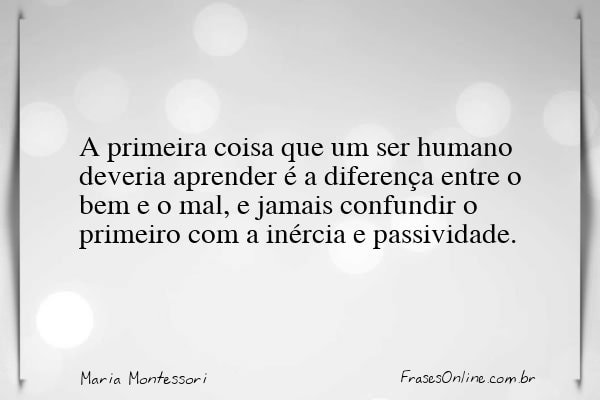Frase de Maria Montessori