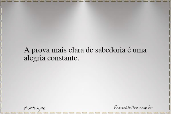 Frase de Montaigne