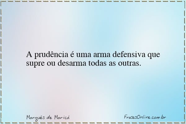 Frase de Marquês de Maricá
