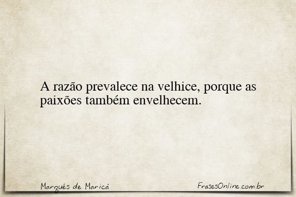 Frase de Marquês de Maricá