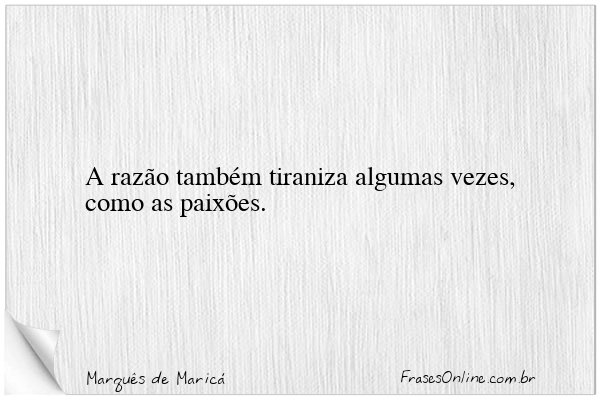 Frase de Marquês de Maricá