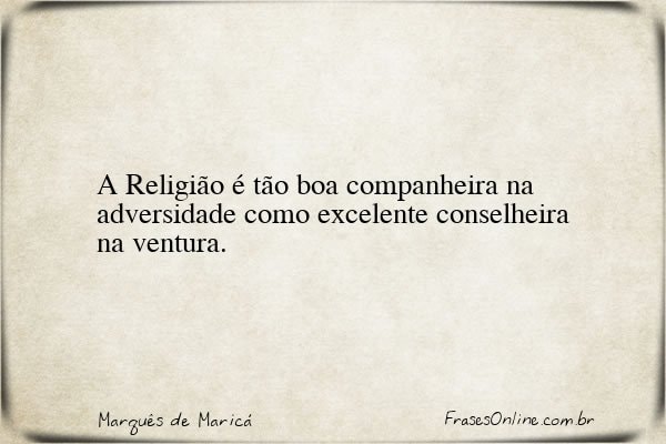Frase de Marquês de Maricá