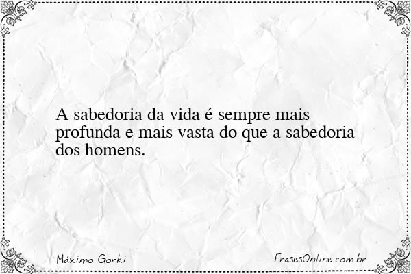 Frase de Máximo Gorki