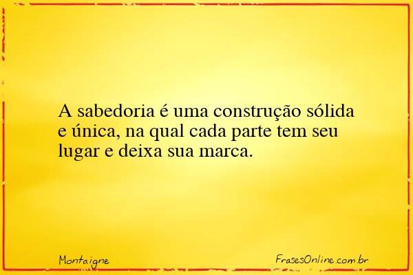Frase de Montaigne