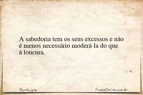 Frase de Montaigne