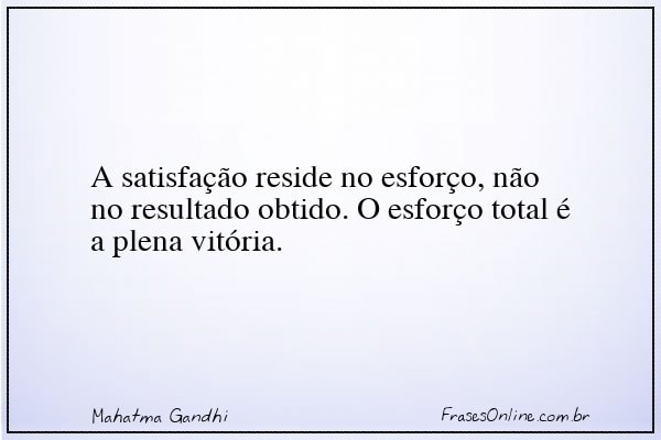 Frase de Mahatma Gandhi