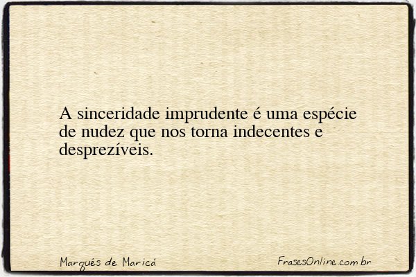 Frase de Marquês de Maricá