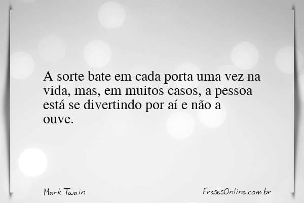 Frase de Mark Twain