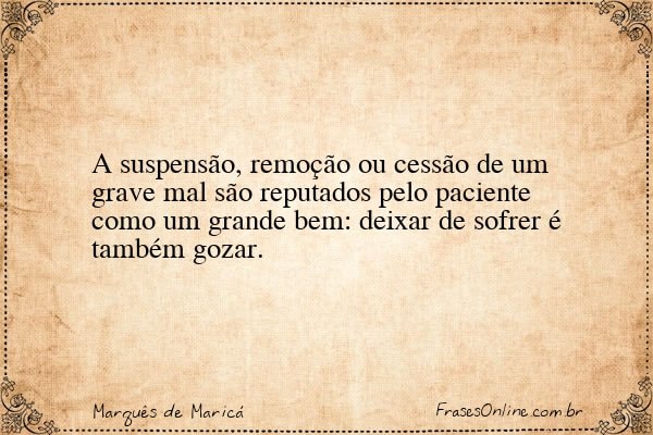 Frase de Marquês de Maricá