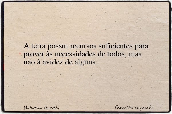 Frase de Mahatma Gandhi