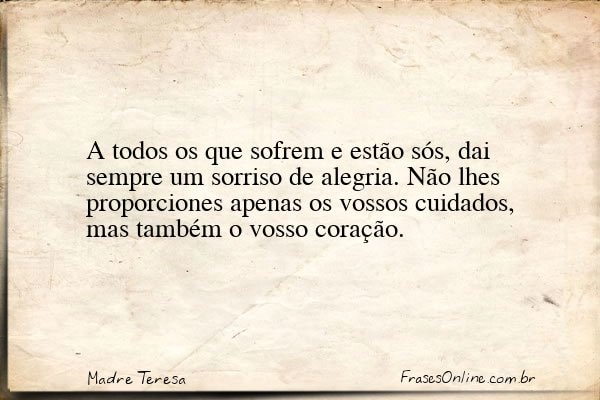 Frase de Madre Teresa