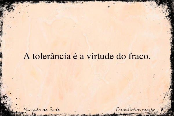 Frase de Marquês de Sade