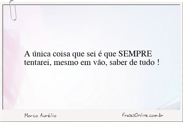 Frase de Marco Aurélio