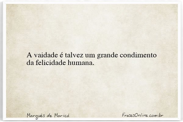 Frase de Marquês de Maricá