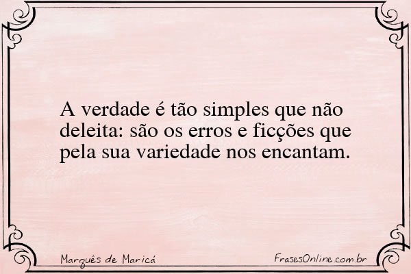 Frase de Marquês de Maricá