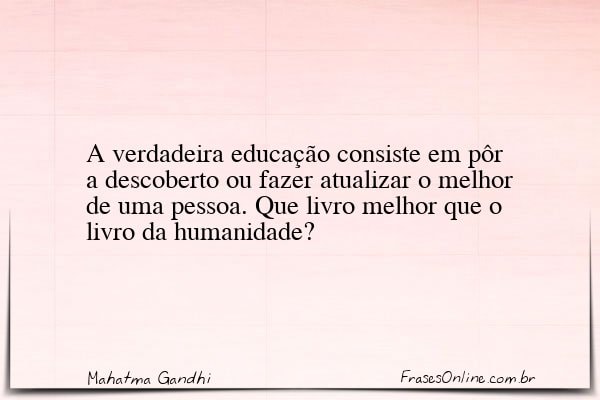Frase de Mahatma Gandhi