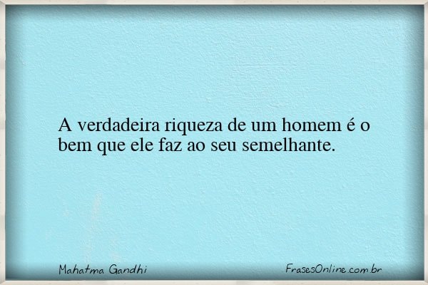 Frase de Mahatma Gandhi