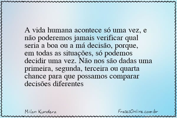 Frase de Milan Kundera