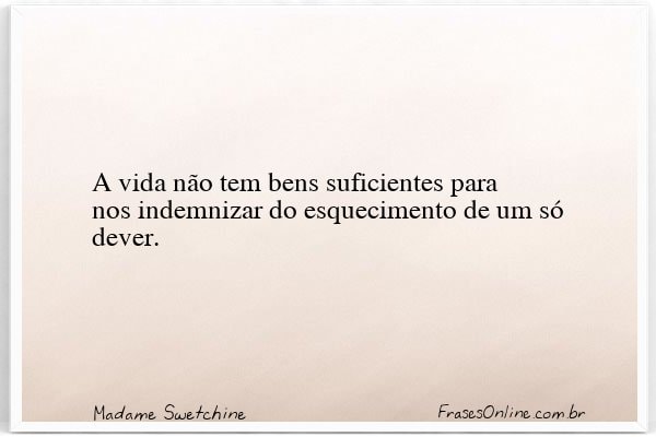 Frase de Madame Swetchine
