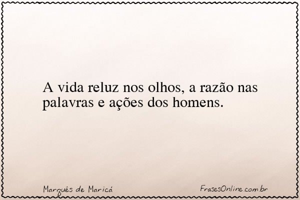 Frase de Marquês de Maricá