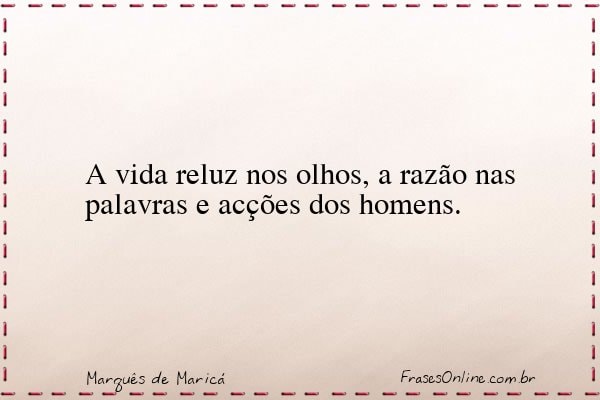 Frase de Marquês de Maricá
