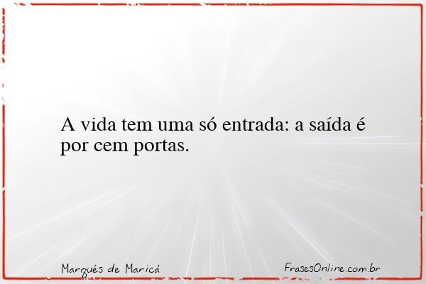 Frase de Marquês de Maricá