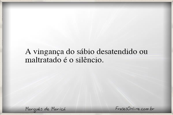Frase de Marquês de Maricá