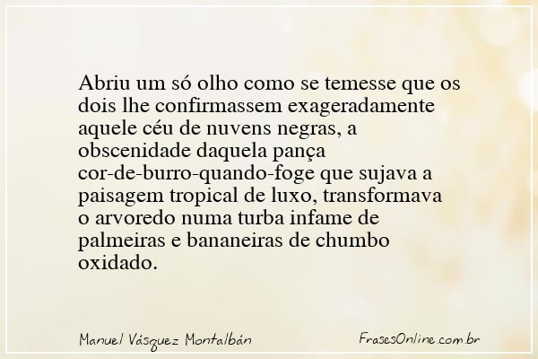 Frase de Manuel Vásquez Montalbán