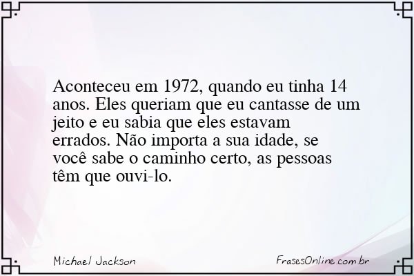 Frase de Michael Jackson