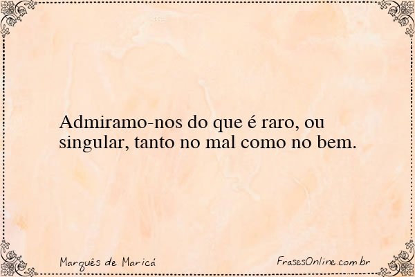 Frase de Marquês de Maricá