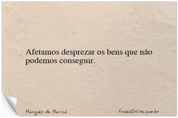 Frase de Marquês de Maricá