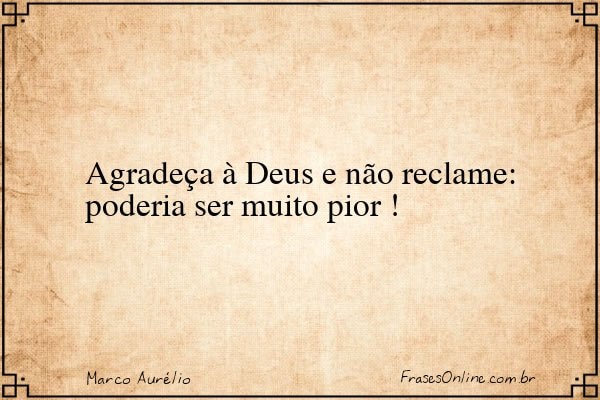 Frase de Marco Aurélio