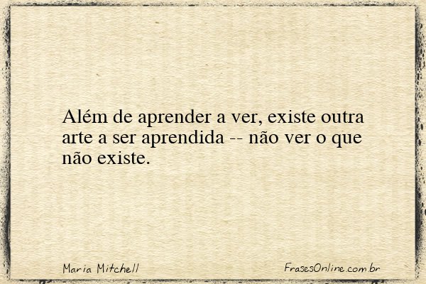 Frase de Maria Mitchell