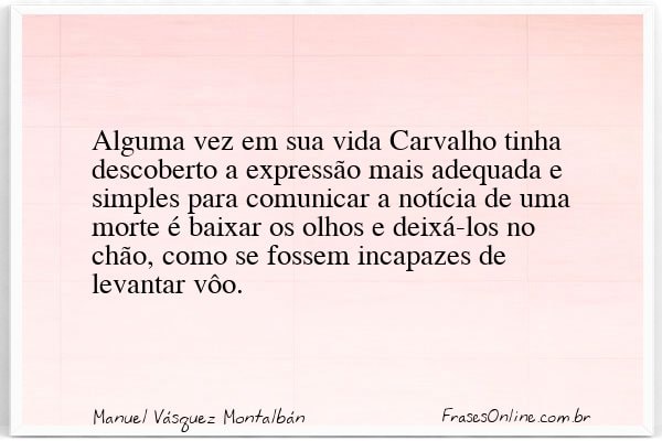 Frase de Manuel Vásquez Montalbán