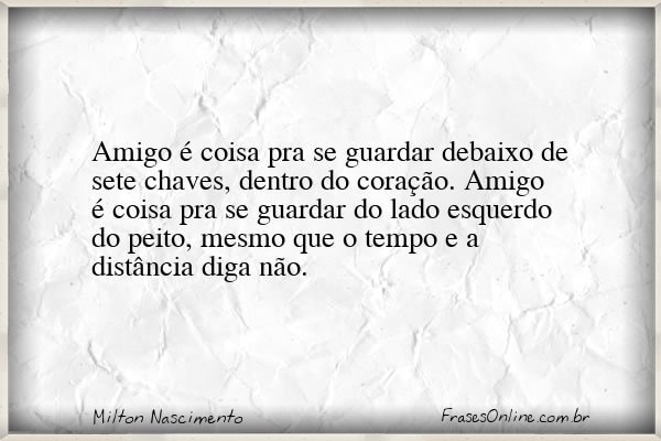 Frase de Milton Nascimento