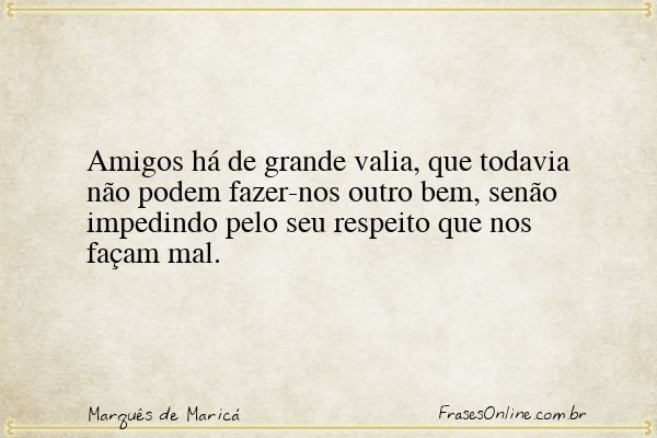 Frase de Marquês de Maricá