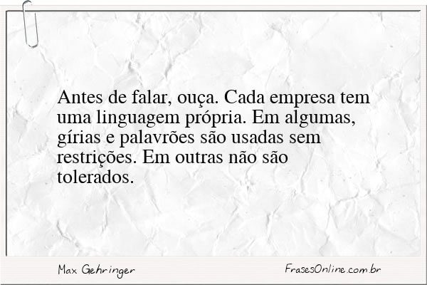 Frase de Max Gehringer