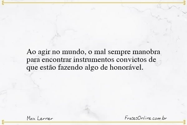 Frase de Max Lerner