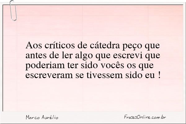 Frase de Marco Aurélio