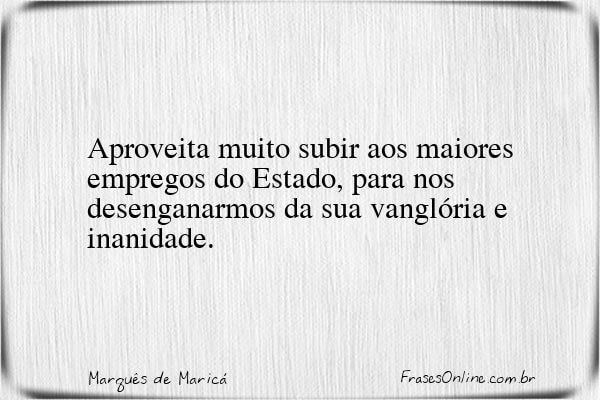 Frase de Marquês de Maricá