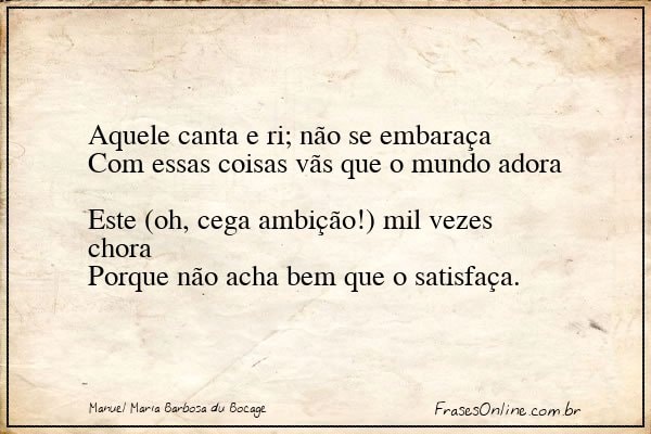 Frase de Manuel Maria Barbosa du Bocage