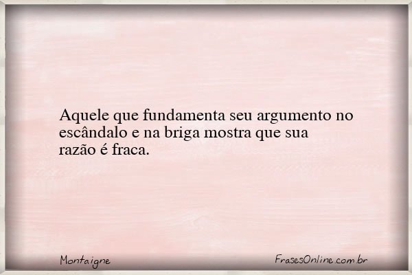 Frase de Montaigne
