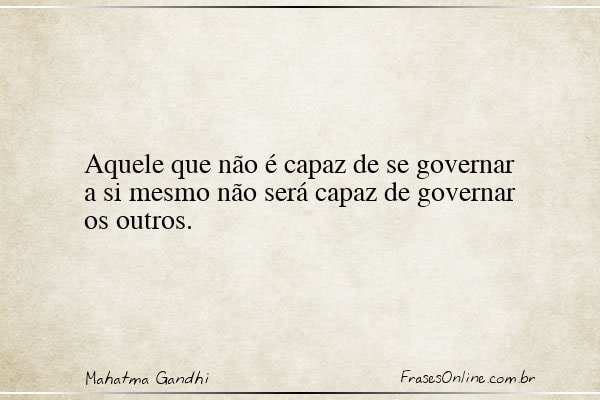 Frase de Mahatma Gandhi