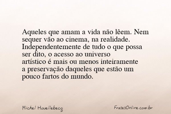 Frase de Michel Houellebecq