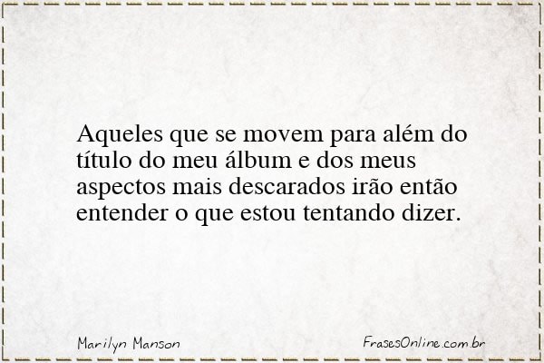 Frase de Marilyn Manson