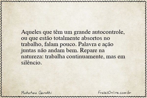 Frase de Mahatma Gandhi
