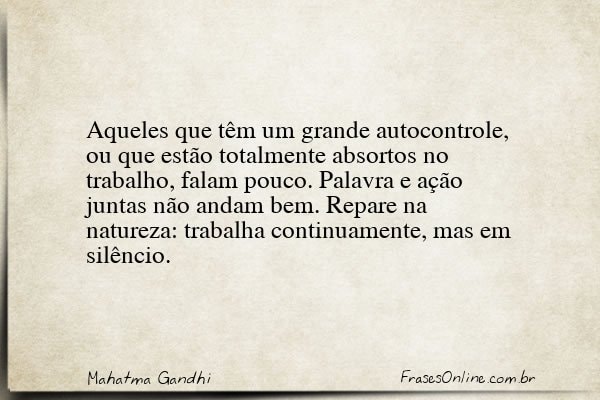 Frase de Mahatma Gandhi