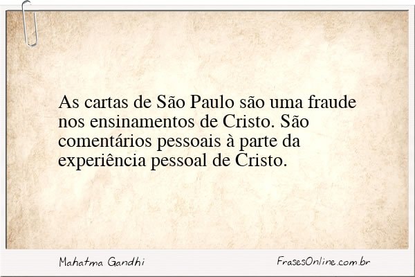 Frase de Mahatma Gandhi