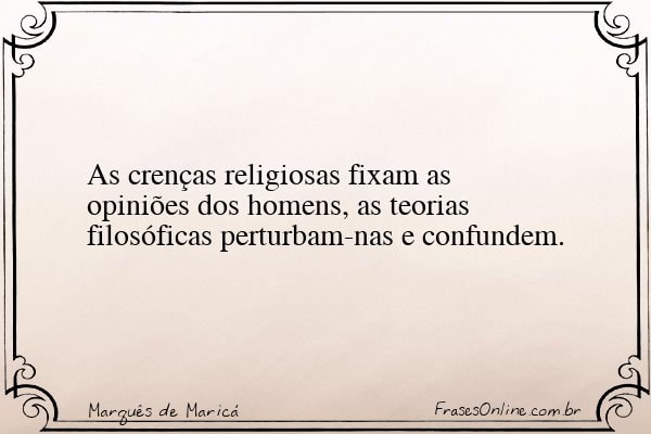 Frase de Marquês de Maricá