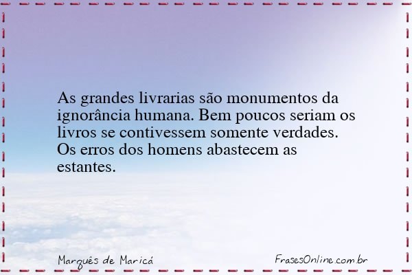 Frase de Marquês de Maricá